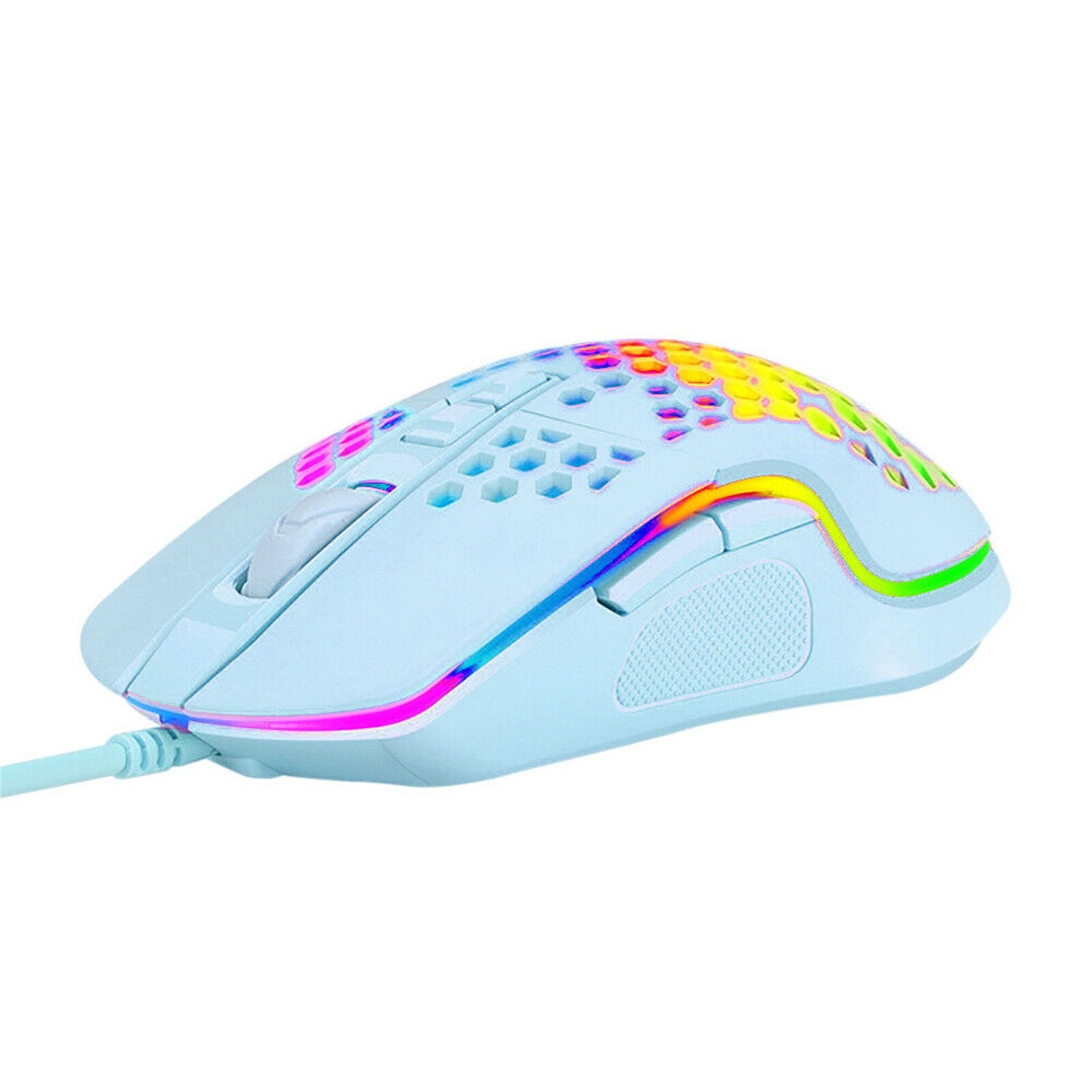 Gaming Mice Mouse 6400 DPI USB RGB Flowing Backlit Light Wired Laptop Compute USB Photoelectric PC Mice Luminous Mouse Colorful: BU