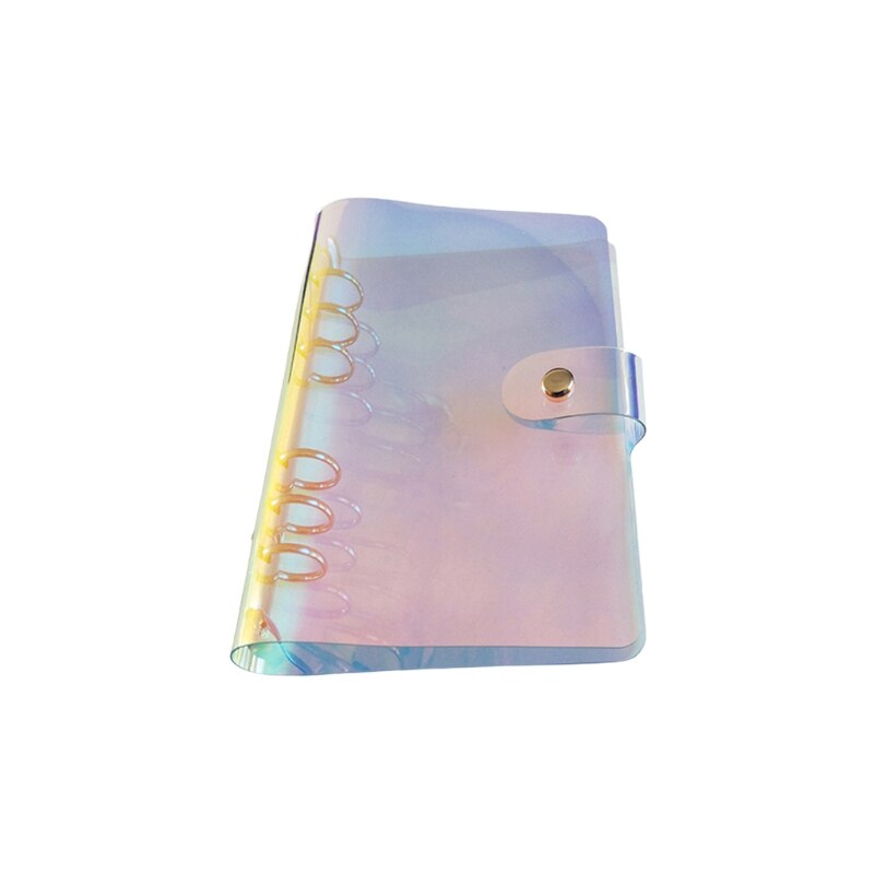 1 Pc 6 Holes PVC Loose Leaf Binder Notebook Notepad Sketchbook Business Journal Agenda Stationery School Office Supplies: Pink