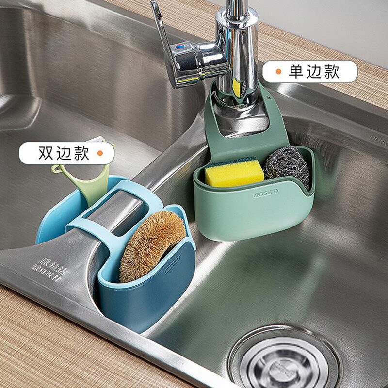 1pcs Kitchen Soap Sponge Drainer Rack Sink Storage Bakset Adjustable Faucet Holder Saddle Kitchen Bathroon Sink Organizer