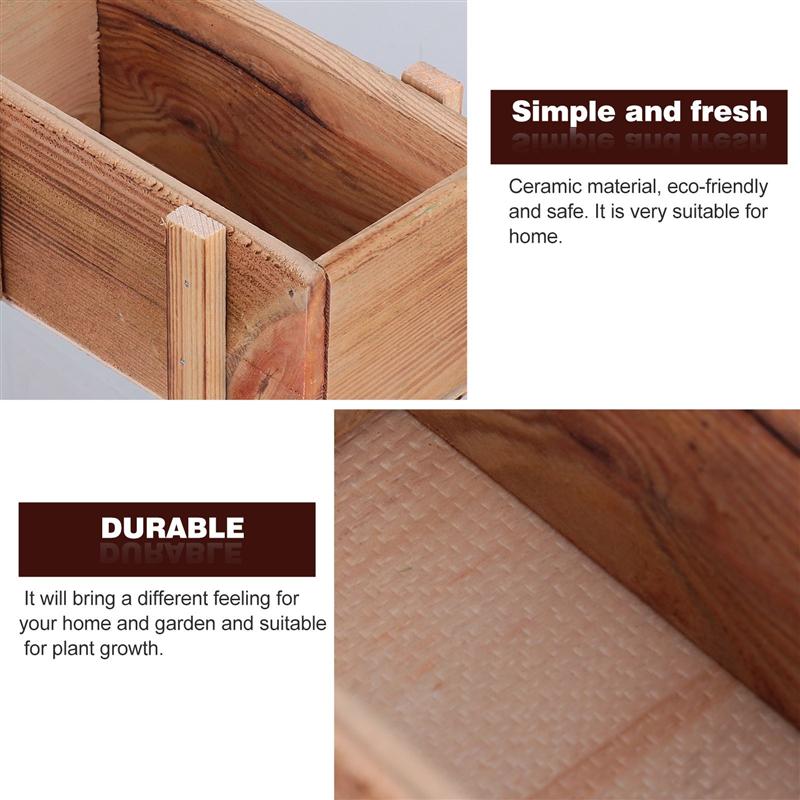 Wooden Flowerpot Succulent Pot Durable Wooden Storage Box Plant Container