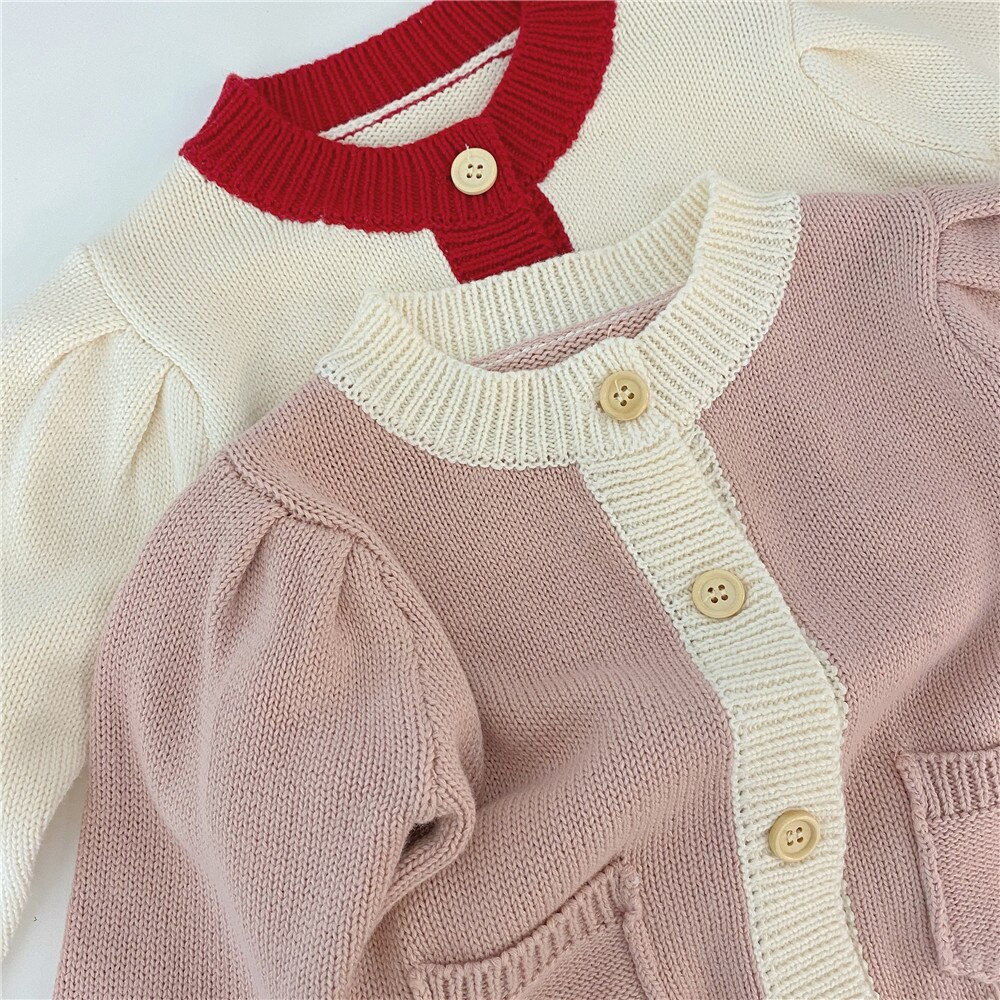 Baby Girl Knitted Clothes Kids Girls Sweater Knit Cardigan Jacket Baby Sweater Coat Girls Cardigan