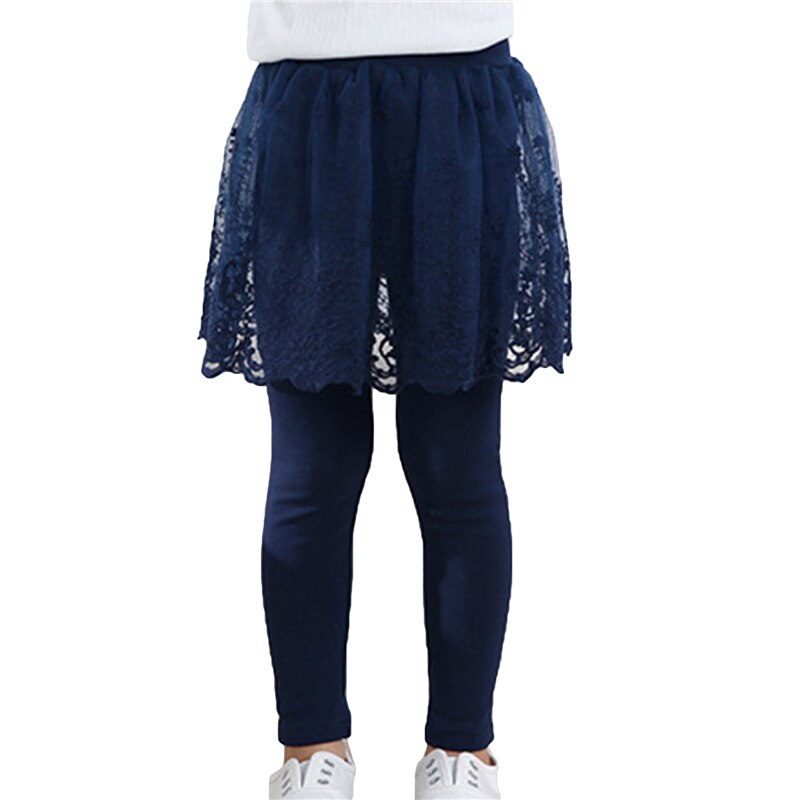 Leggings para niñas pequeñas, ropa de otoño, pantalones Culottes, Ballet, cómodos, Color sólido, dulce, 2022: Dark Blue / 120cm