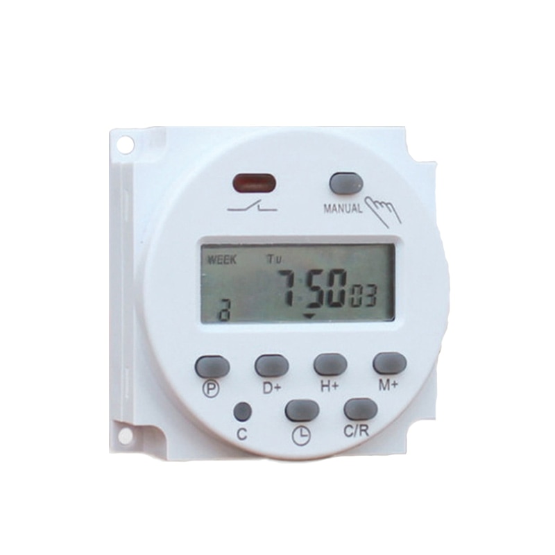 CN101A 12V 24V 110V 240V Digital LCD Power Timer Programmable Time Switch Alarm Clock Light Timer Switch