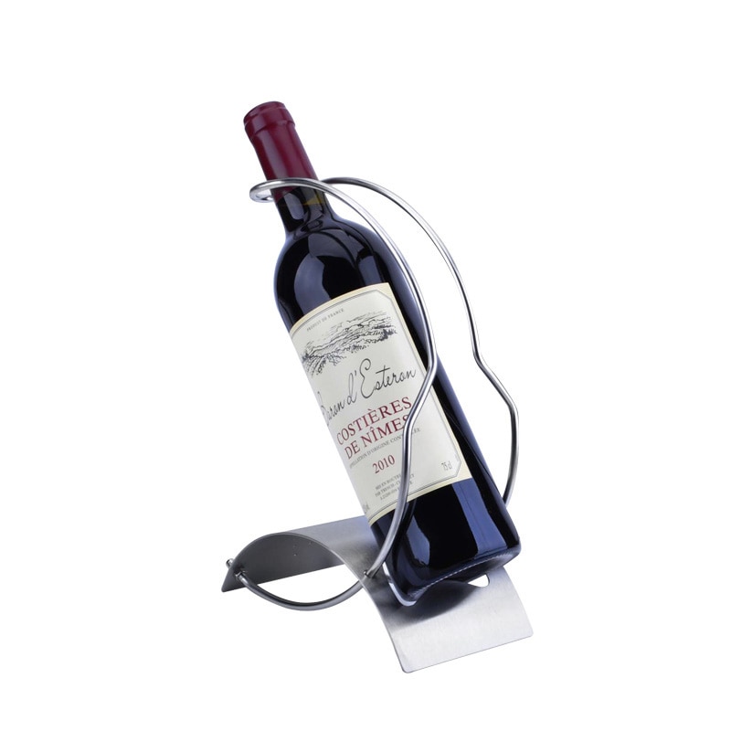 1Stck Edelstahl Tragbare Wein Gestelle Single Flasche Lagerung Halfter Crative Küche Bar Werkzeuge