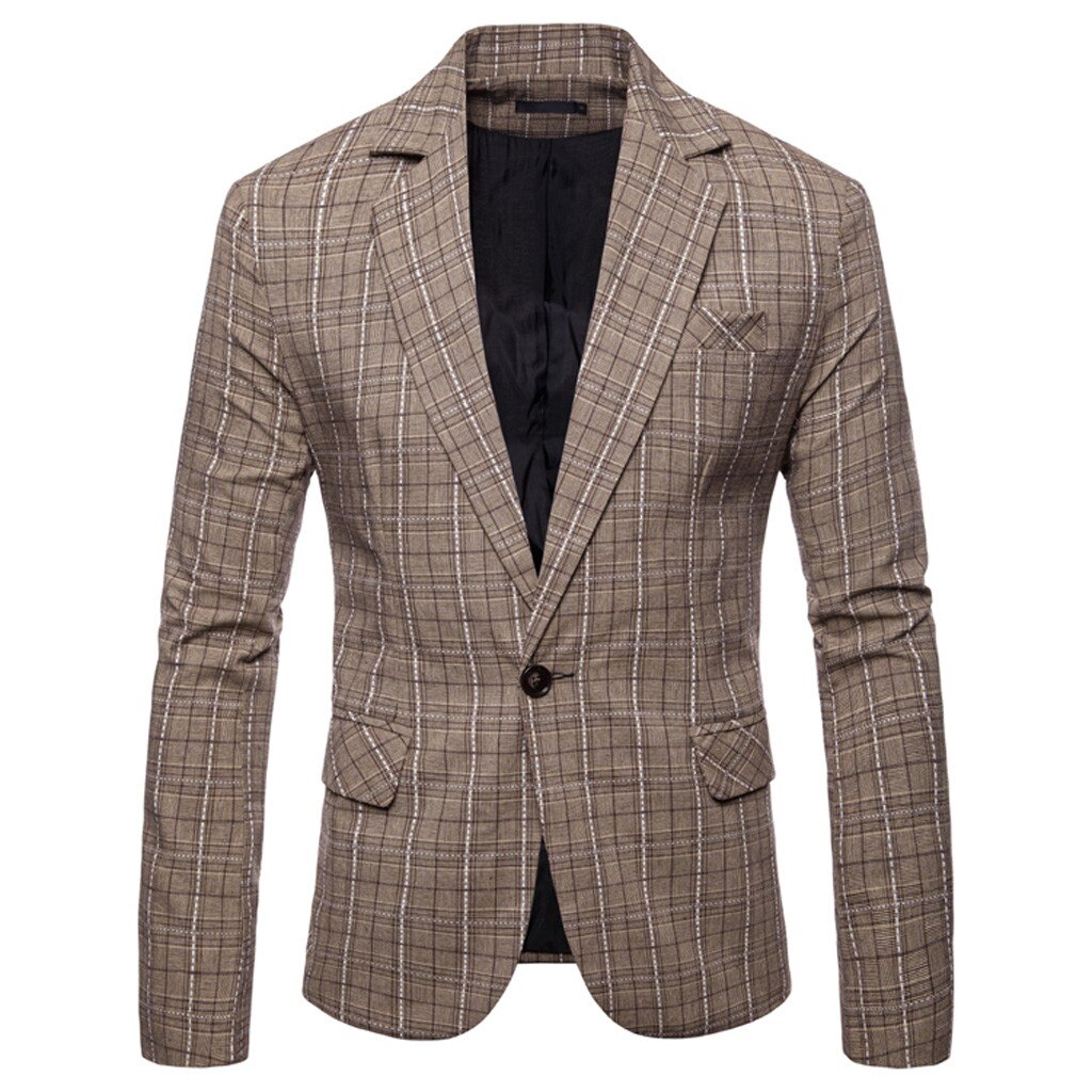 Mens Checkered Suit Custom Made Men Suit Jackets Tailored Casual Men Suits Blazer Loose Male Suits Casual Blazers Men