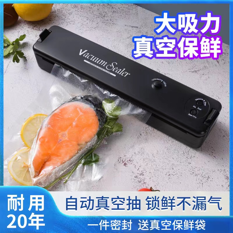 Mini Vacuum Sealer Machine Portable Automatic Food Saver for Dry Wet Home Kitchen Preservation Tool Food Storage Sealer Machine: EU Plug