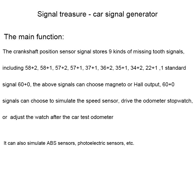 Automobile Signal Generator Sensor Analog Box Crankshaft Signal Computer Maintenance Tester Signal Treasure Meter