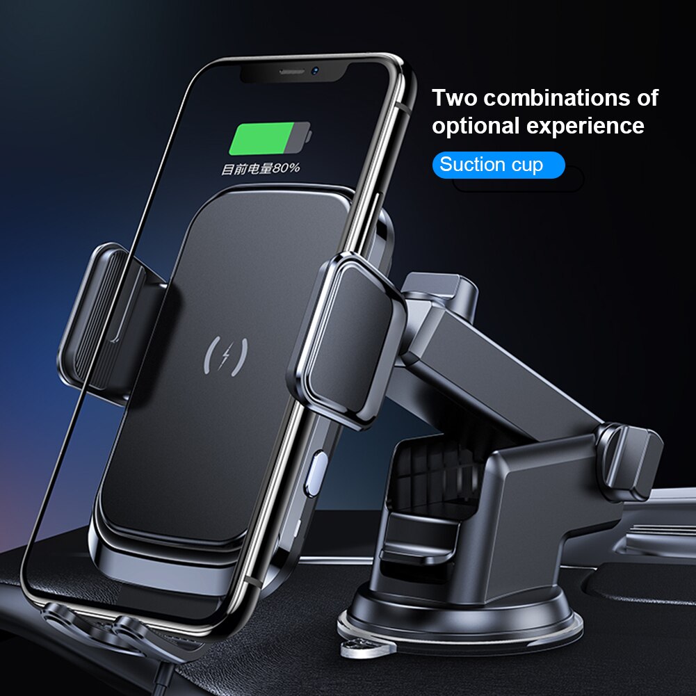 X7 10w suporte do telefone carregador de carro de indução sem fio ventosa respiradouro de ar de silicone antiderrapante para qi sem fio de carregamento montagem do telefone