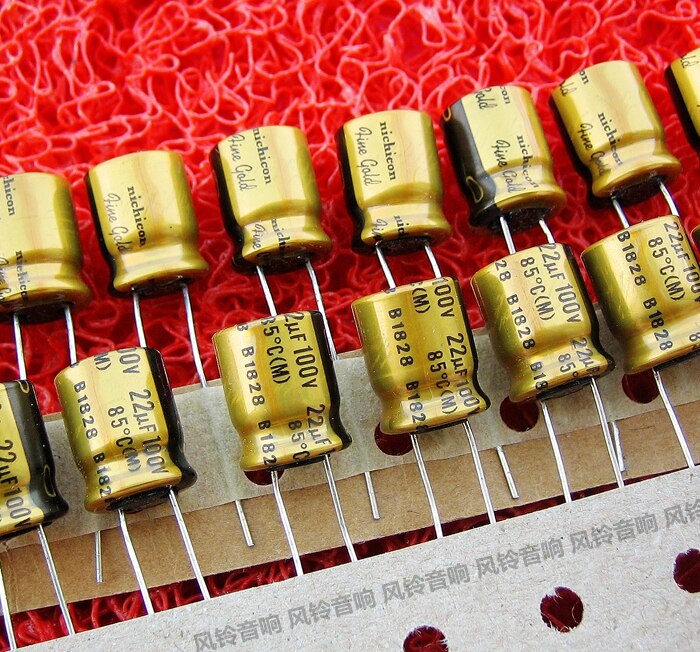 20PCS NICHICON FG 100V 22UF Audio Capacitor - 10x12mm Fine Gold MUSE Electrolytic