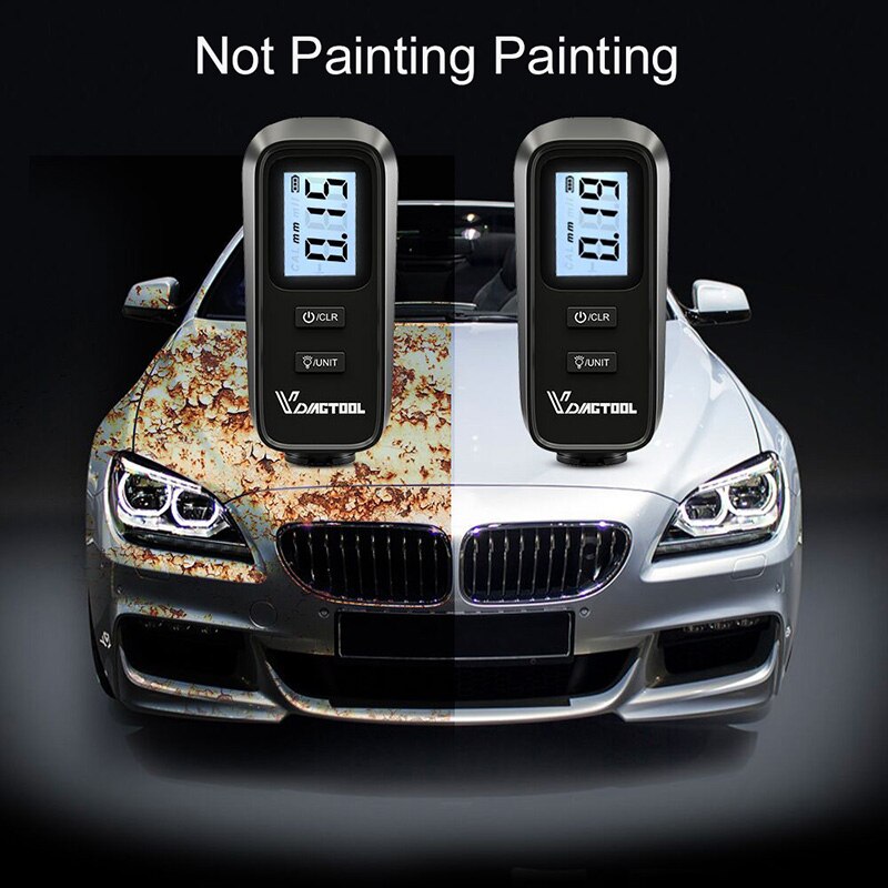Vdiagtool VC100 Dikte Meters Auto Verf Coating Dikte Verf Dikte Russische Handmatig Meten Regelen 0-1.80mm0-71.0mil