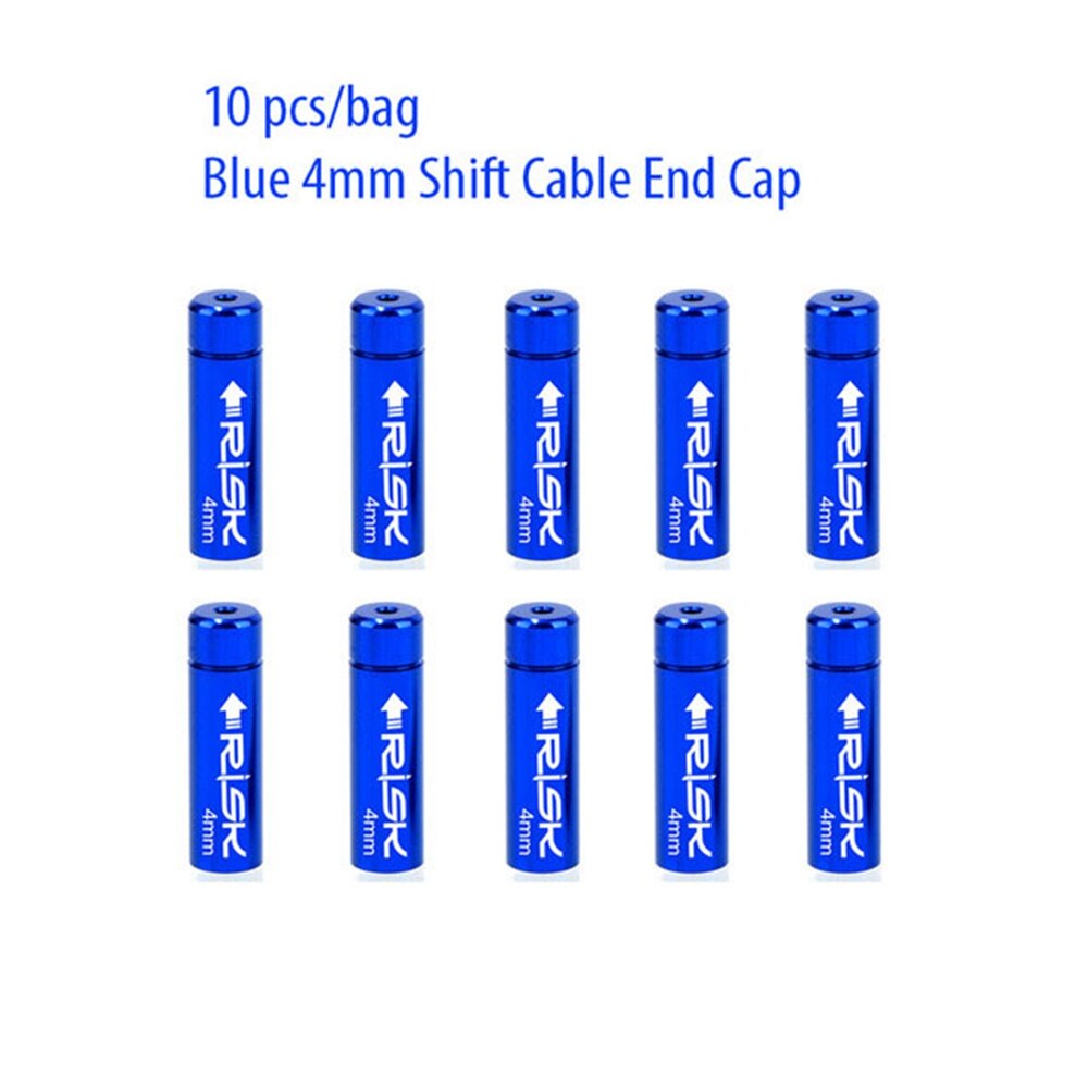 10pcs Cable Caps For Bike Bicycle 4mm 5mm Derailleur Shift Brake Cable End Cap Housing Ferrules Crimps Dust Cover Wire Tip: Blue1