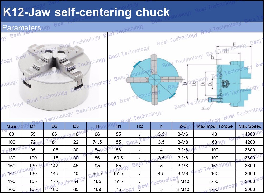 80mm 4 jaw Chuck self-centering manual chuck four jaw for CNC Engraving Milling machine ,CNC Lathe Machine!