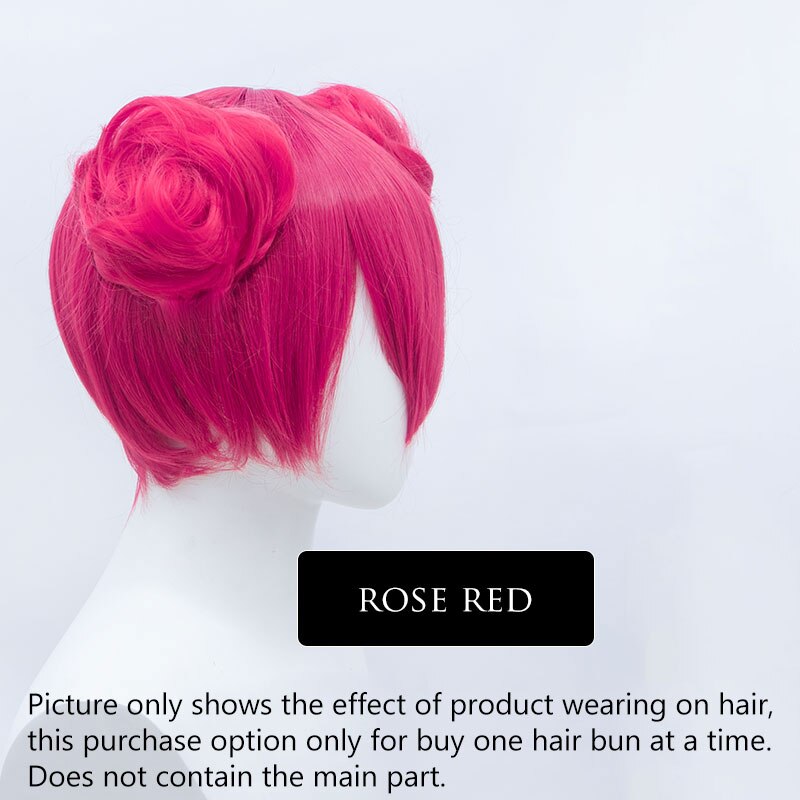 Postiche Synthétique à réinitialisation pour Femme, Chignon, Rose, Rouge, Blonde, Bleu, Extension de Cheveux, Accessoires de Cosplay: # 144 / 1 PC
