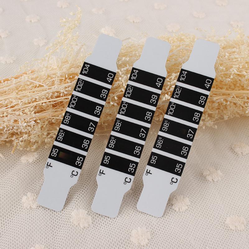 10pcs Baby Forehead Band LCD Color Changing Body Thermometer Test Temperature Sticker