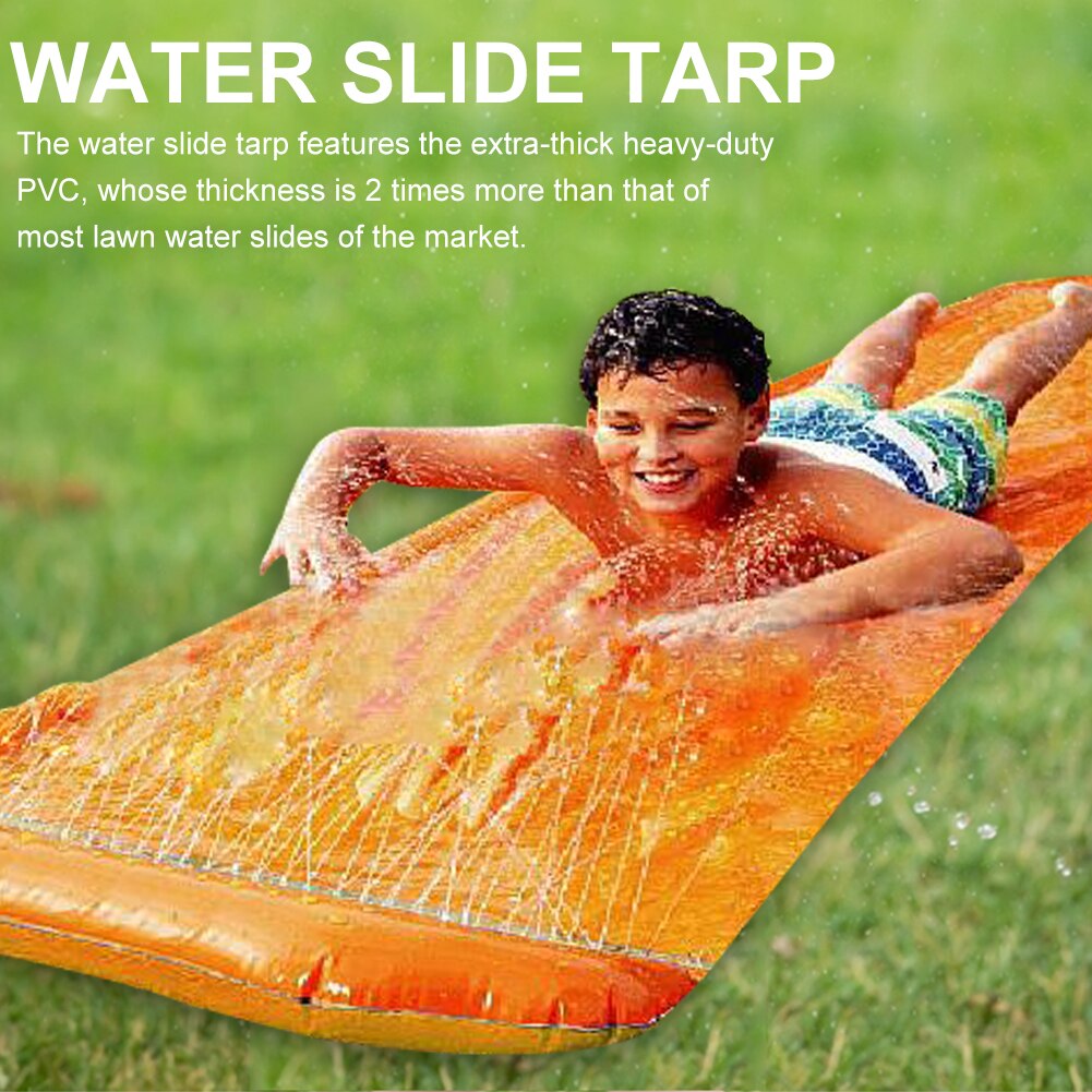 Enkel Water Slide Mat Achtertuin Water Slide Board Tarp Zomer Zwemmen Spray Water Speelgoed Voor Kinderen Buiten Plezier Hebben