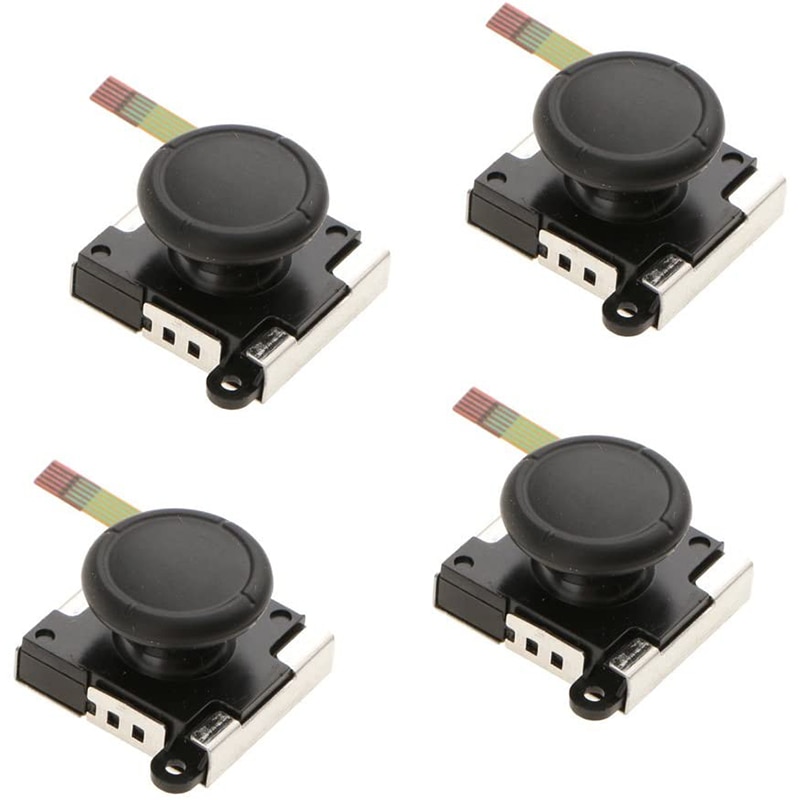 4 Pieces 3D Replacement Left & Right Joystick Analog Rocker Stick with Cap for Nintendo Joy-Con Switch Controller: Default Title