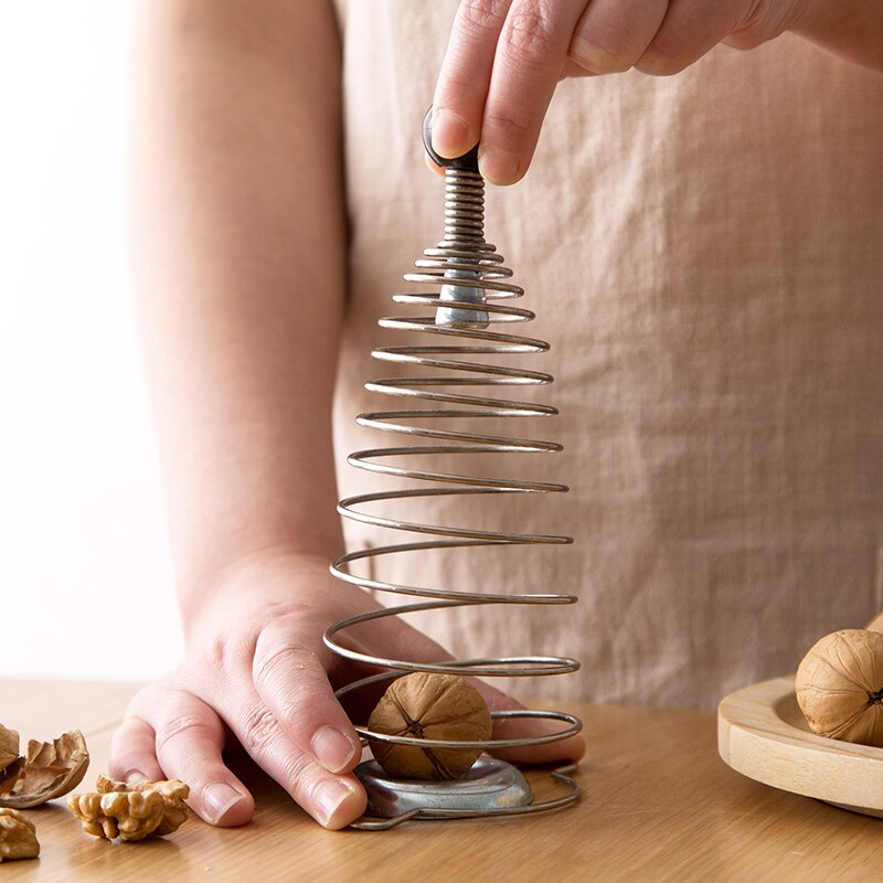 1pc Stainless Steel Spring Walnut Nut Sheller Nut Cracker