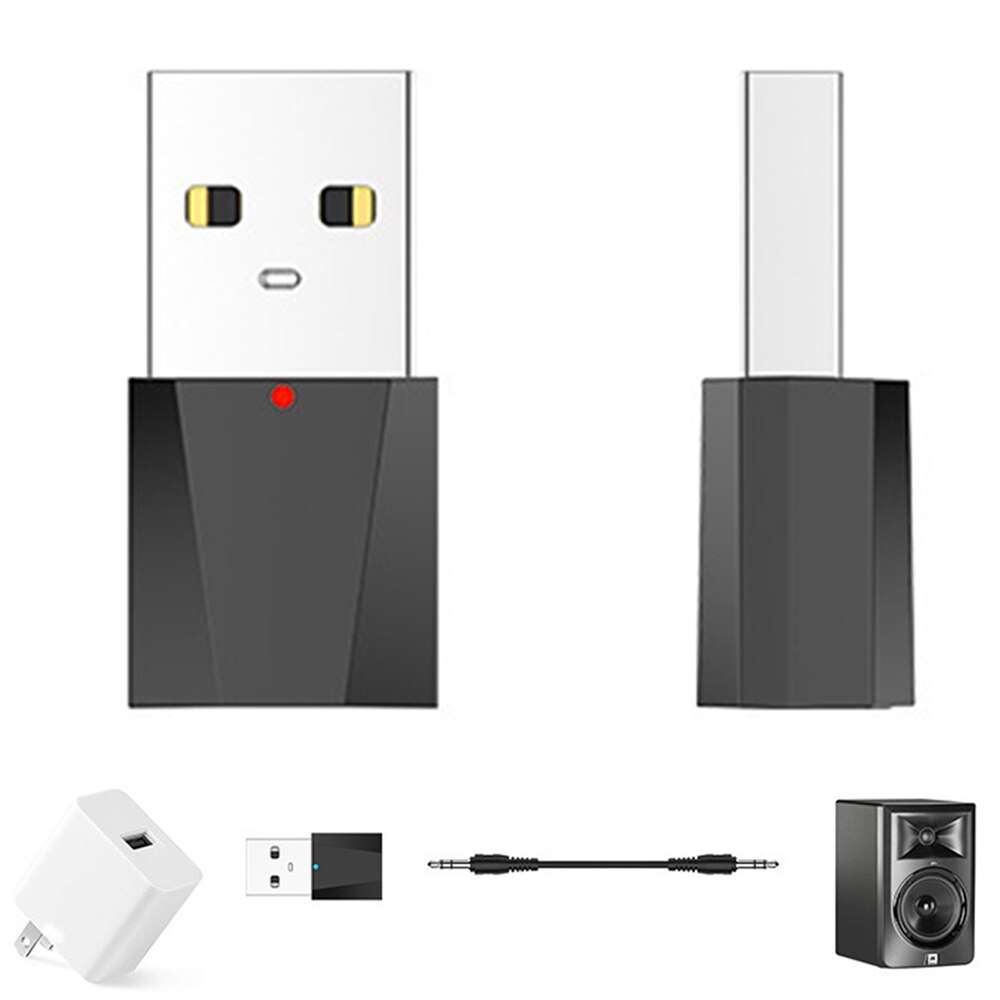 VAORLO 3.5MM Mini Bluetooth Receiver 4.2 Audio Music Stereo Wireless Adapter USB Dongle 3.5MM Jack AUX Bluetooth Receptor