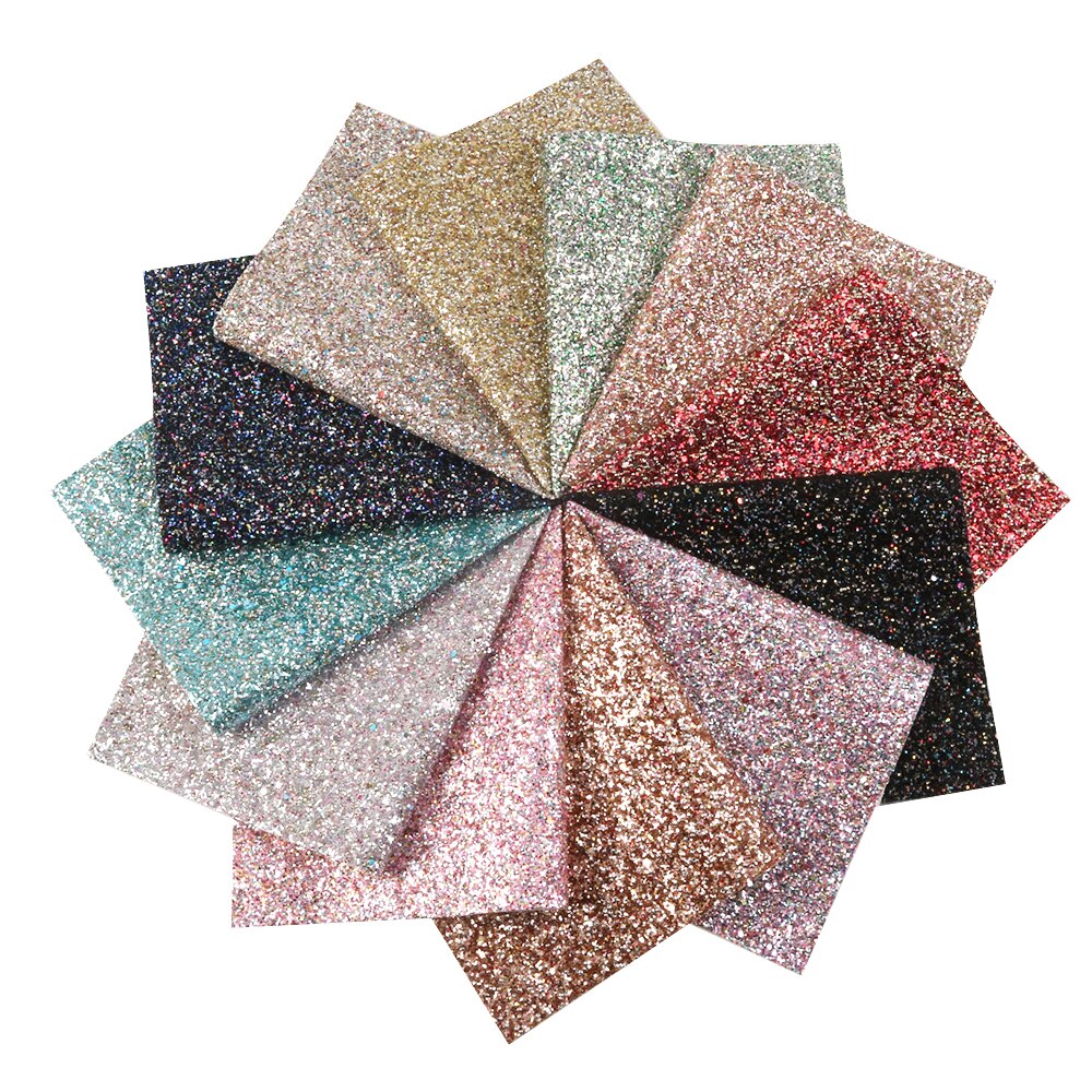 David angie 20*34cm dikke glitter imitatie synthetisch leer stof diy haarstrik tas schoenen handgemaakte materialen accessoires ,1 yc 6896