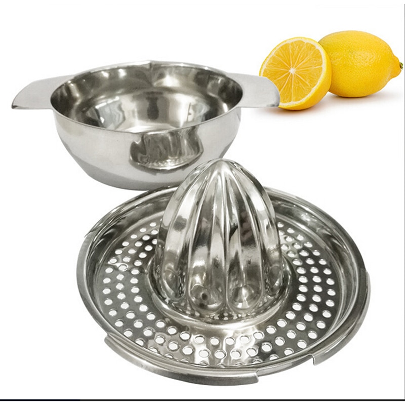 Stainless Steel Press Fruit lemon Orange Citrus Squeezer with Strainer Bowl Manual kitchen bar Food Processor