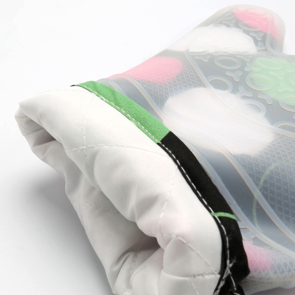 Guantes de Silicona para Cocina, Manoplas Estampadas, Resistentes al Calor, más Gruesas, apto para Microondas, 2 Uds.