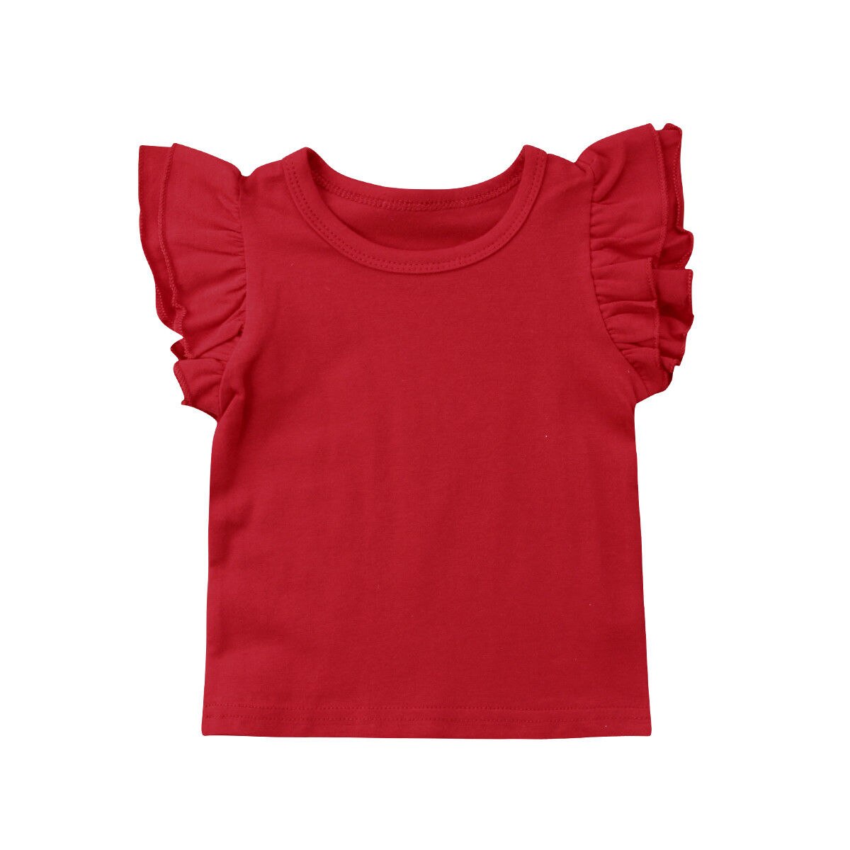 Zomer Kinderen T-shirt Casual Eenvoudige Baby Meisjes Zachte Katoenen Tops Kid Peuter Korte Mouwen T-shirts Kids Kleding 0 -4 T