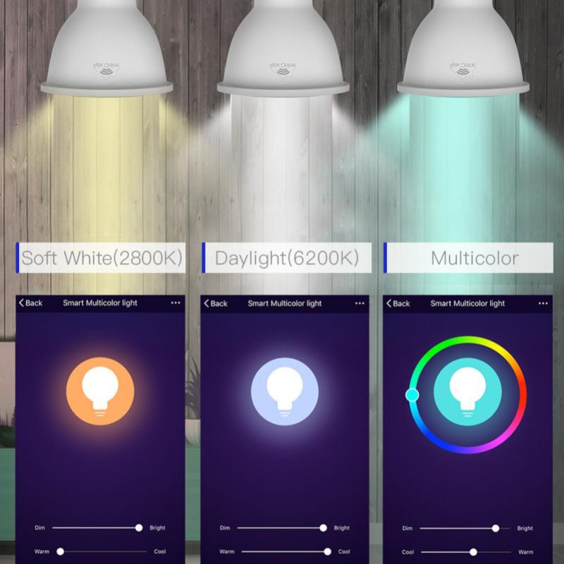 Dimmable RGB LED Bulb GU10 4.5W Lampada Led Lamp wifi smart bulb cup Bombillas Led Light cup supoort Remote Control Colors
