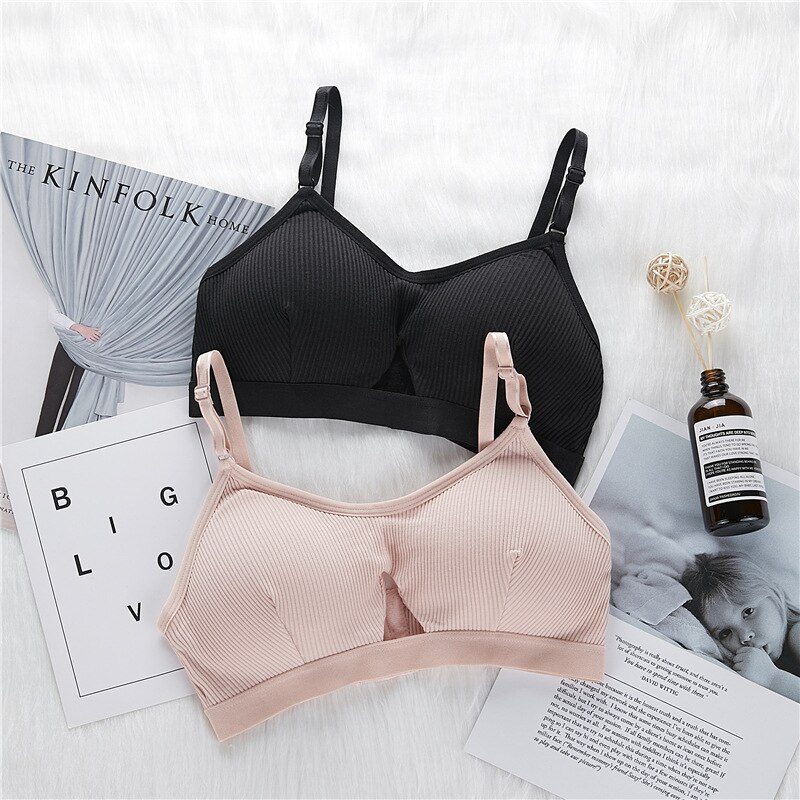 Cotton Bras For Women Push Up Bra Sexy Lingerie Wirefree Bras Brassiere Removable Pad Comfort Bralette Seamless Female Underwear