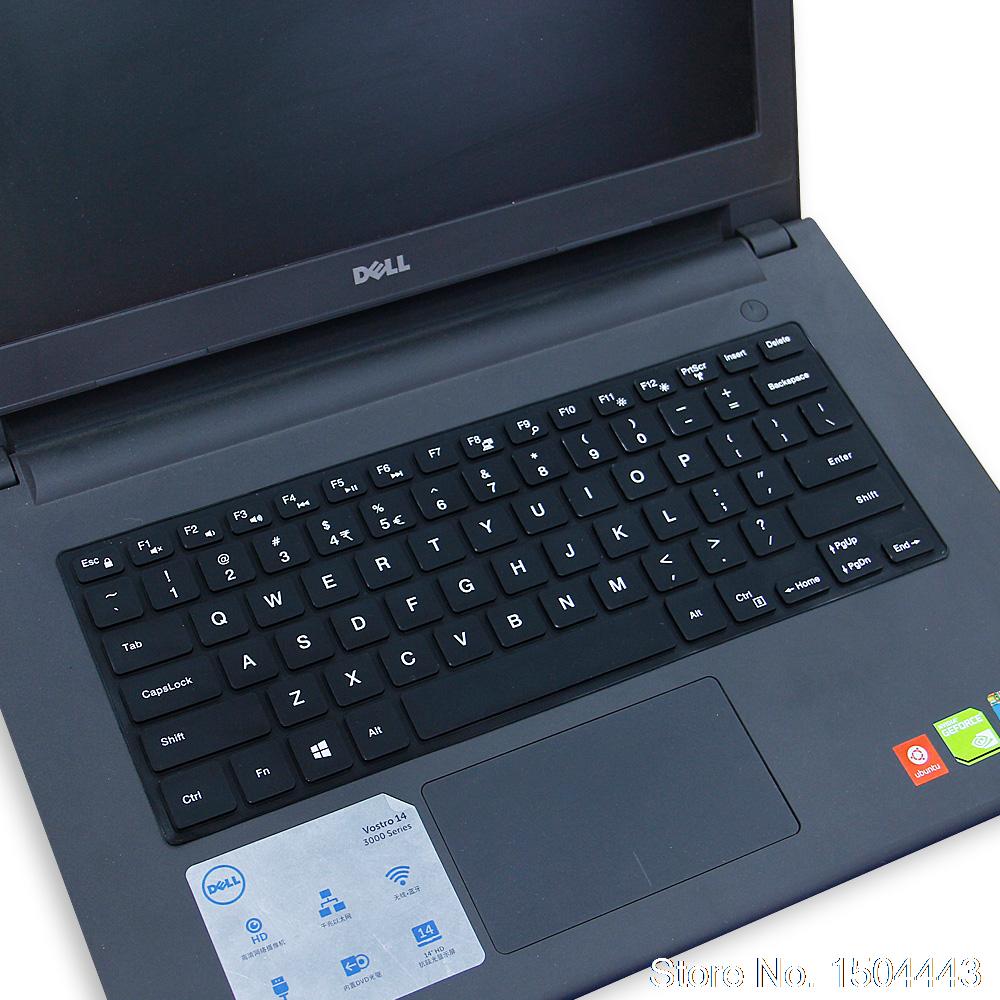 For DELL Inspiron 14 7000 7460 7472 7447 7437 3442 3443 5447 7570 14 inch Silicone laptop keyboard Protector skin: allblack