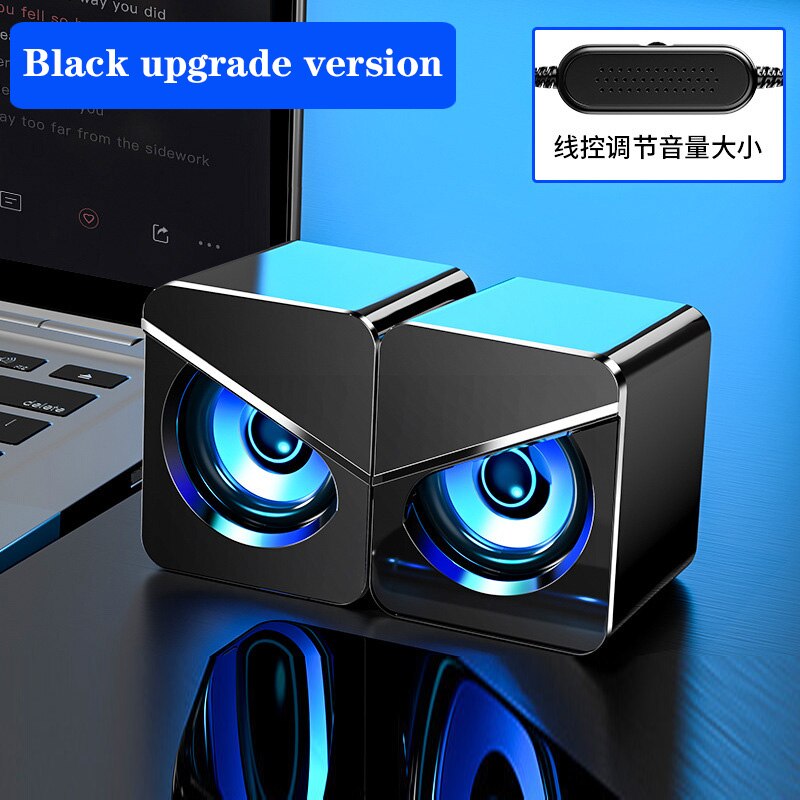 Computer Bluetooth Speaker Column Amplified Speakers Home Theater Music Center Subwoofe alto-falantes Powerful Soundbar Som: Black double horn