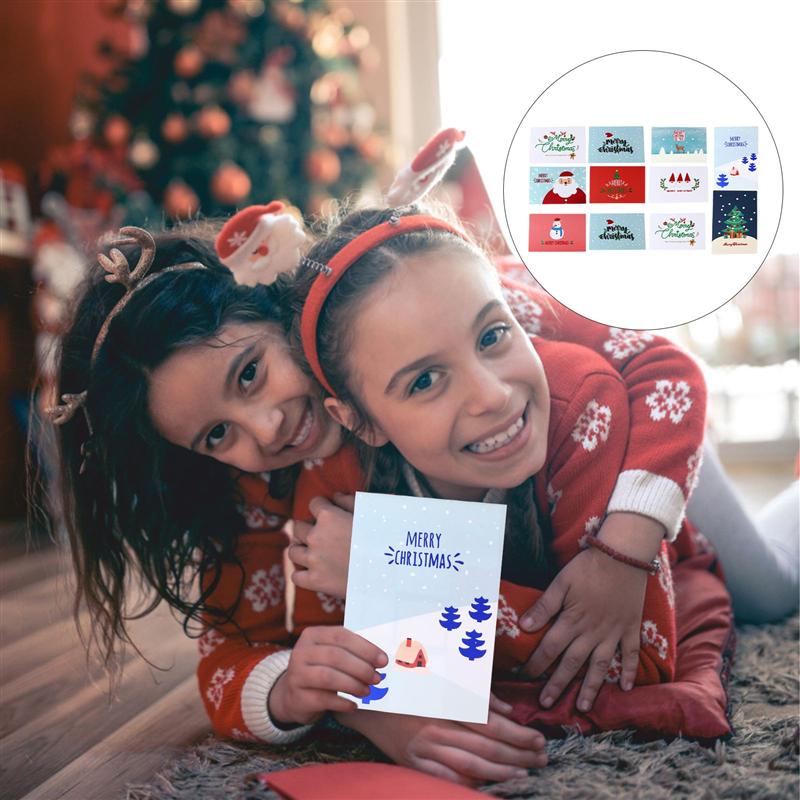 18Pcs Merry Christmas Greeting Cards Paper Cards Year Cards Year Party Cards Cards