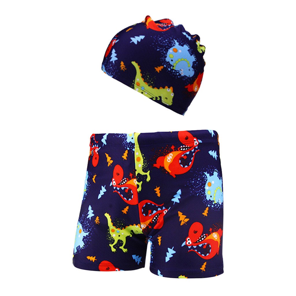 Zomer Outfit Kids Baby Jongens Stretch Strand Badpak Badmode Trunks Shorts + Hoed Set Kid Kinderen Zwemmen Pak mode W514: Black / 6m