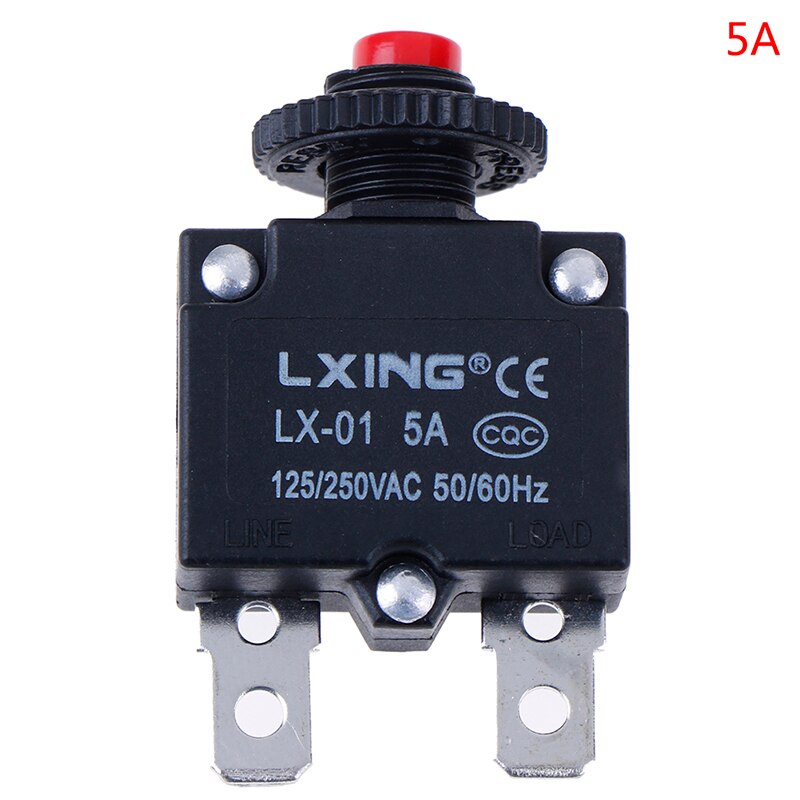 1Pc Circuit Breaker Overload Protector Switch Fuse 3A 4A 5A 6A 8A 10A 15A 20A 30A Thermal Switch Overload Protector Push Button: 5A