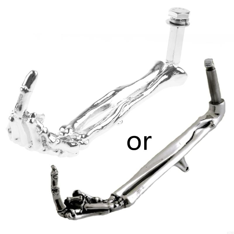 H7bd atv universal ajustável kickstand suporte lateral rack estacionamento suporte pé scooter e-bike suporte lateral