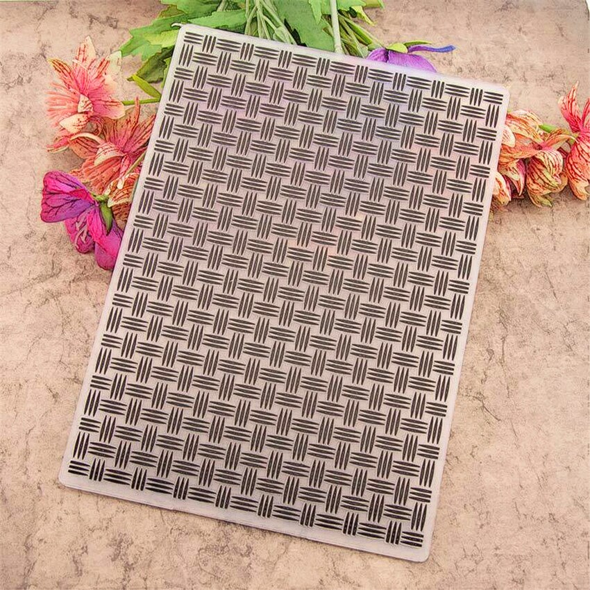 10.5x14.8cm Dotted line Embossing folders Plastic bump Scrapbooking DIY Template Fondant indentation Cake Photo Album Card Make