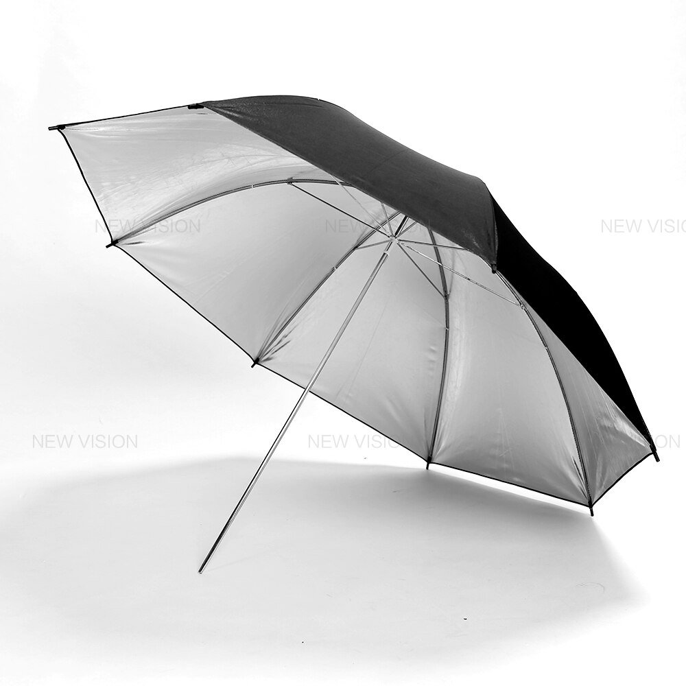 Godox 33 " 84cm reflektor paraply fotostudio flash lys kornet sort sølv paraply