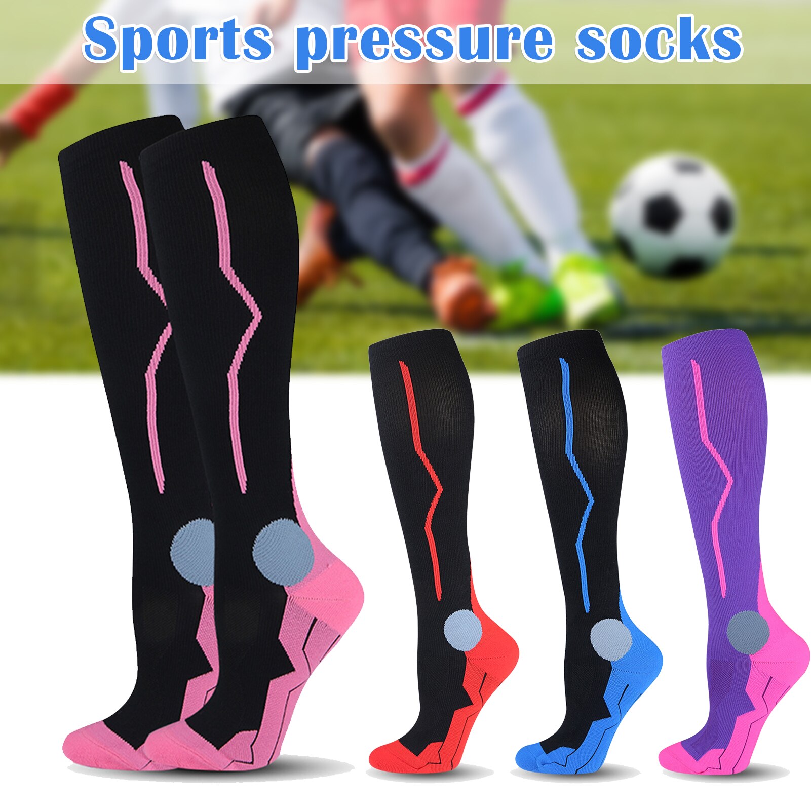 Calf Shaping Compression Socks with Increasing Pressure Elastic Sports Support Stockings for Women Men
