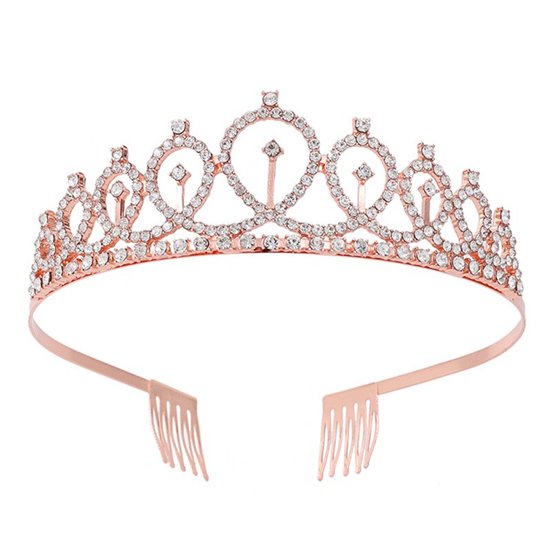 Bling Rhinestone Crystal Crown Tiara Birthday Anniversary Decoration Happy 18 21 30 40 50th Birthday Satin Sash Party Supplies