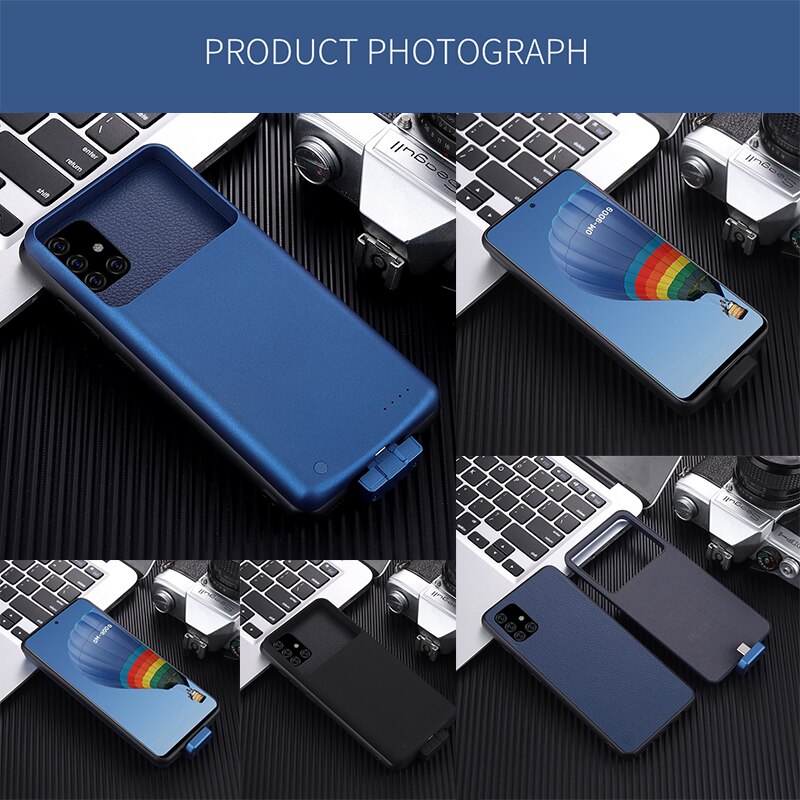 5000mah Battery Charger Case For Samsung Galaxy A71 5G Power Bank Charging Case 5000 mAh Battery Case for Samsung A71 5G Black