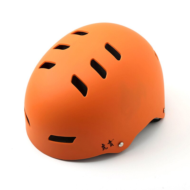 Verstelbare 54-62 outdoor bergbeklimmen verstelbare hoofd klimfiets reddingsvest rivier veiligheidshoed driften skatehelm: Oranje