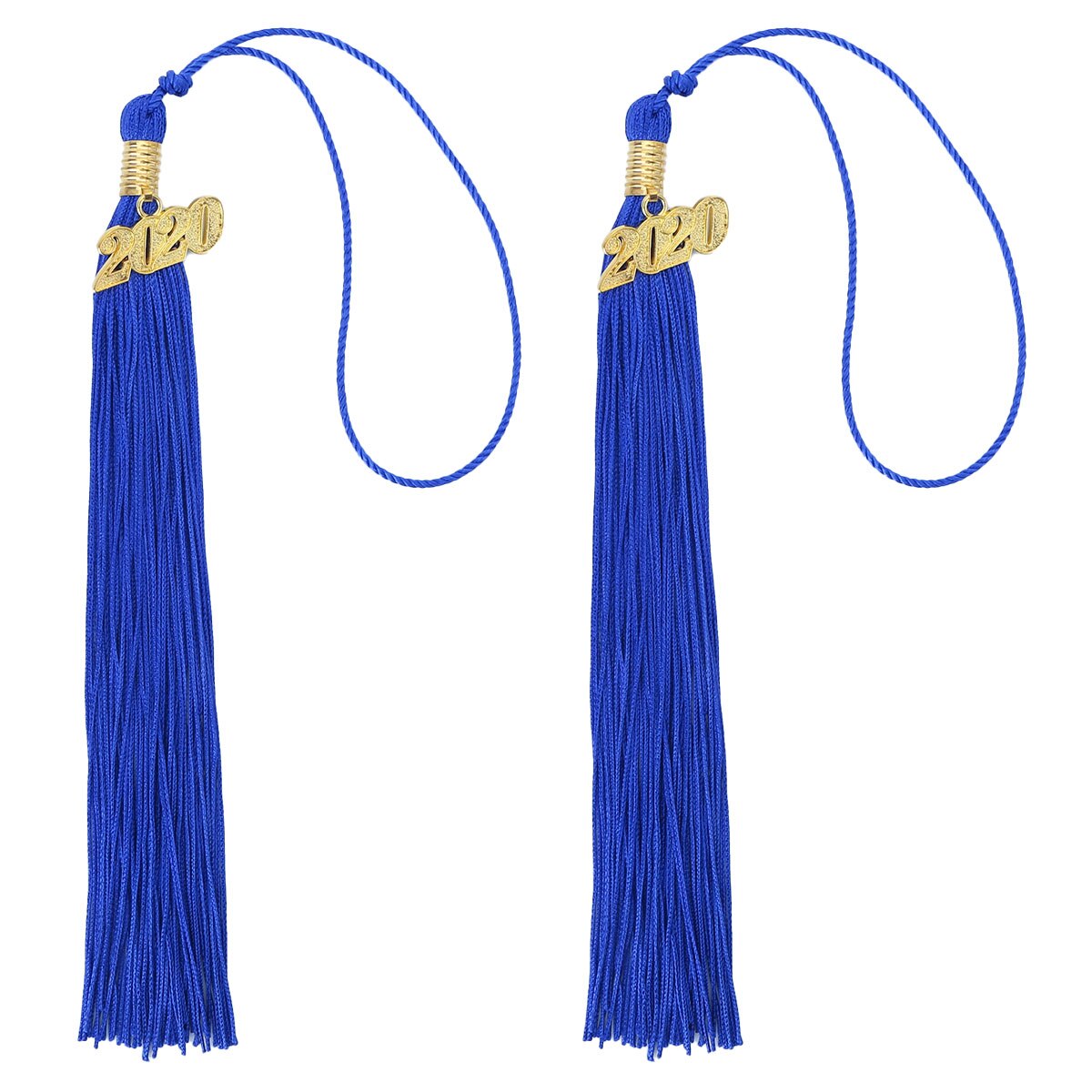 chapeau de Graduation gland avec ans breloques cérémonies accessoires unisexe pour l'école remise des diplômes cérémonie fournitures de fête: Blue