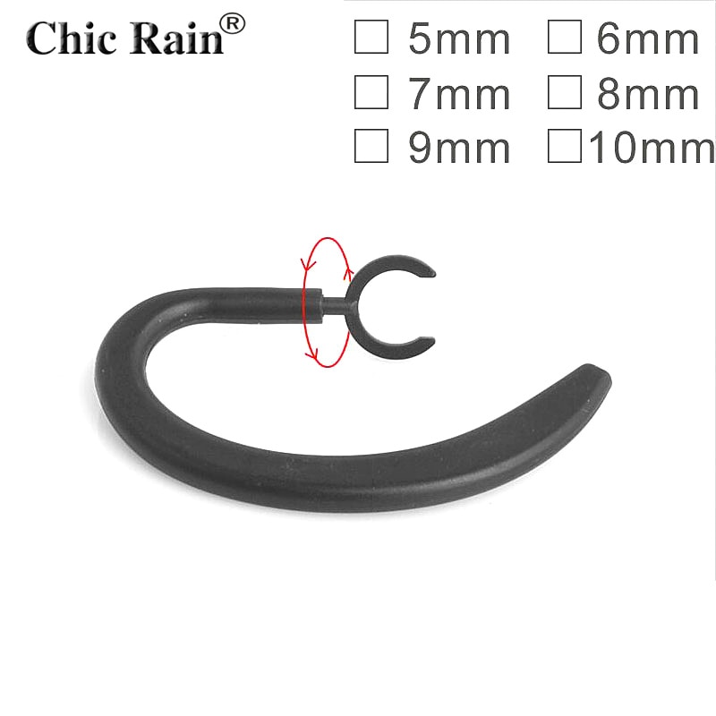5mm 6mm 7mm 8mm 9mm 10mm bluetooth fone de ouvido earhook loop clipe retrátil giratório gancho da orelha substituição fone de ouvido acessórios