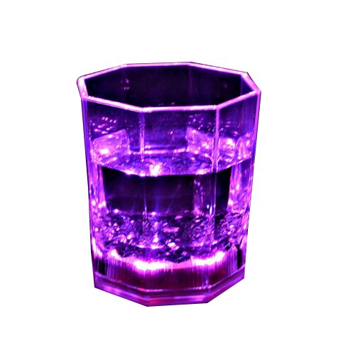 Ledet lysende vinglass vanninduksjon fargeskiftende kopp 4 farger blinkende stein whiskyglass plastkopp magisk kopp
