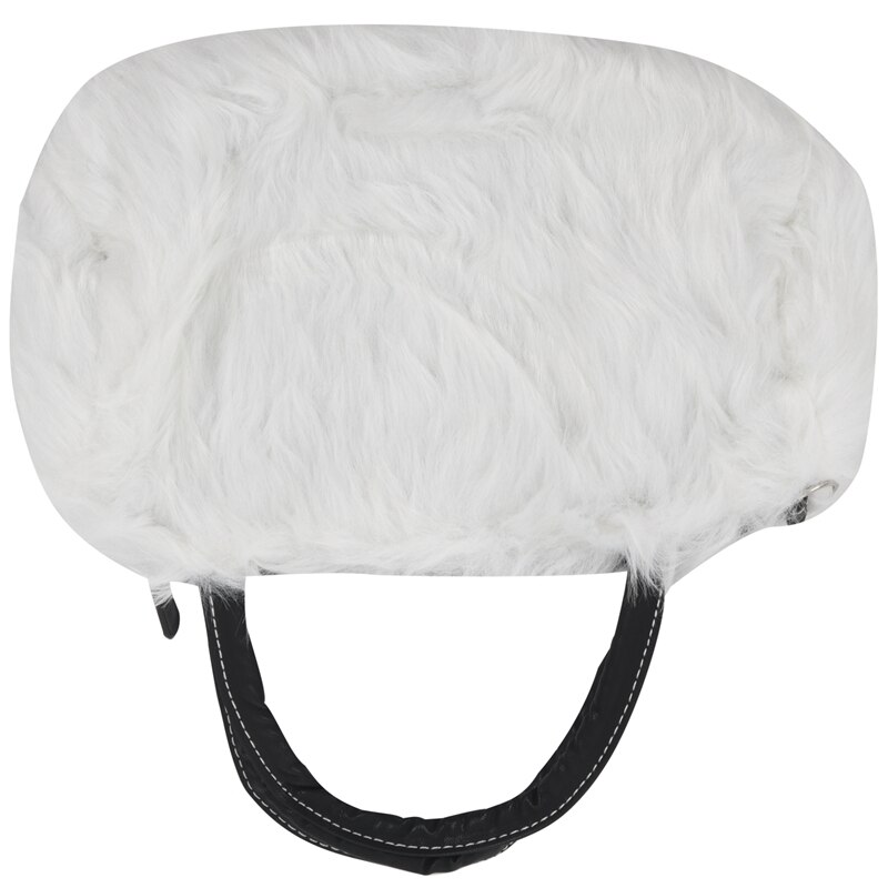 Lady Girl Mooie Leuke Mooie Pluche Bont Harige Handtas Schoudertas Messenger Bag (Wit)