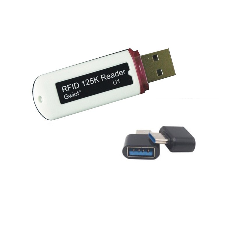 Lector de tarjetas RFID RF USB para Android Mini 125khz TK4100 o 13,56 mhz MF NFC escáner portátil tipo C: 13.56mhz type c