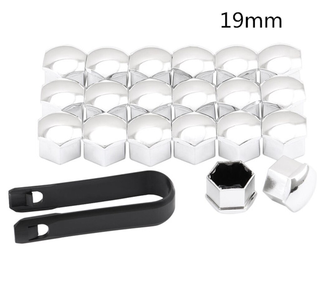 Roue de voiture Bouchon Auto Cache Vis écrous De Boulon pour Ford Taurus Mondeo Galaxy Faucon Everest S-MAX Escorte Fusion Focus F-150 C-MAX: silver-19mm