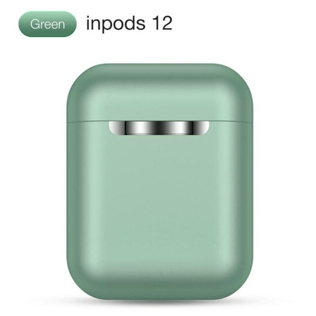 Originale  i12 tws inpods 12 i9s øretelefoner bluetooth trådløs øretelefon touc bas stereo headset sport øretelefoner pk  i7s: Grøn