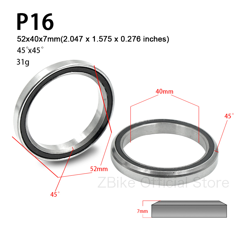Bicycle Headset Bearings 41/41.8/47/49/51/52mm Mtb Road Mountain Bike Scooter Headset Bearing Repair Parts Cycling Accessories: Burgundy