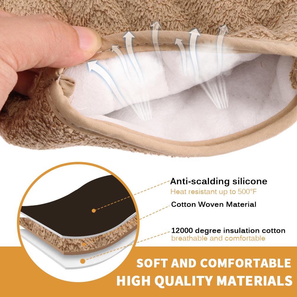 Polar bear hands Oven Mitts Silicone Anti-Scald Gloves Heat Resistant Thicken Heat Insulation Gloves Kitchen Microwave Baking