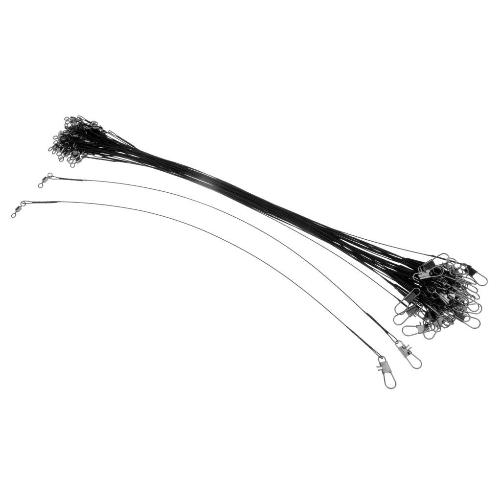 50 Stks/partij Hoge Sterkte Vissen Leiders Vissen Draden Trace Met Snap En Draaibare Vissen Accessoires